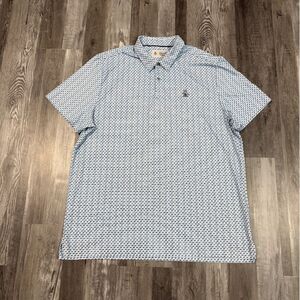 Original Penguin Men's All Over Heritage Geo Print Golf Polo Shirt Size XL